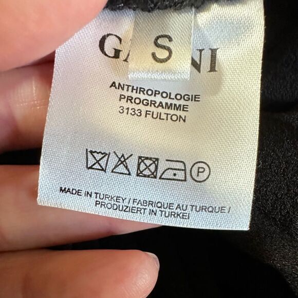 GANNI ANTHROPOLOGIE Women's Fulton Pleated Dress Black Size Small - Picture 13 of 14